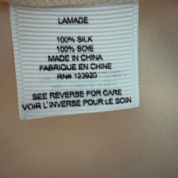 LaMade 100% silk cami y2k long tank S pink ruffle detail Euro summer NWT pastel - Picture 6 of 10